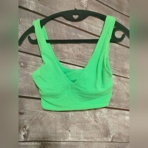 Lululemon Align™ V-Neck Bra Raceway Green A/B Cup Light Support Yoga Active Wear